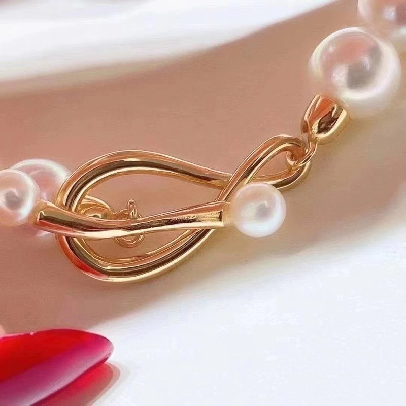 S925 Sterling Silver Simple Twist Pearl Clasp for Necklace Making
