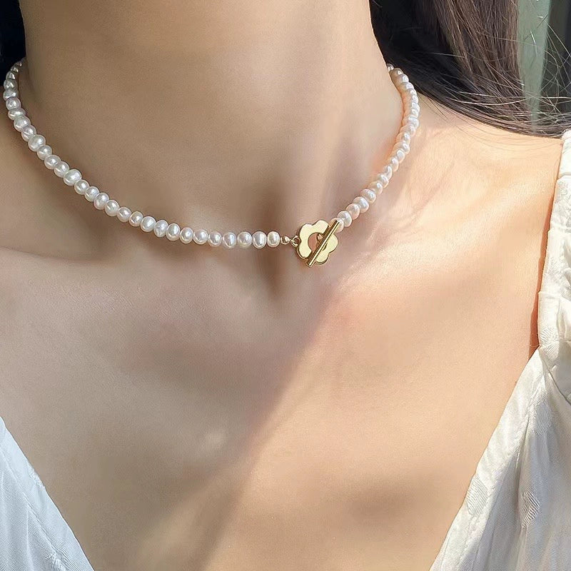 S925 Sterling Silver Small Flower OT Clasp for Jewelry Making