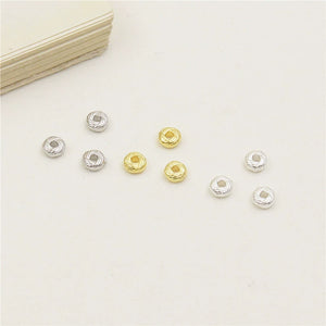 S925 Sterling Silver Twist Loose Beads spacer