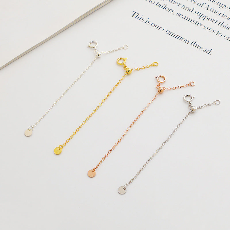 10pcs 8cm S925 Sterling Silver Cross Extension Chain