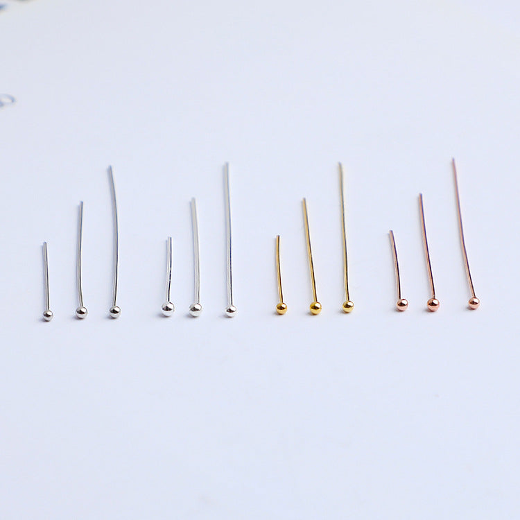 10pcs 20-40mm S925 Sterling Silver Ball Head Needles