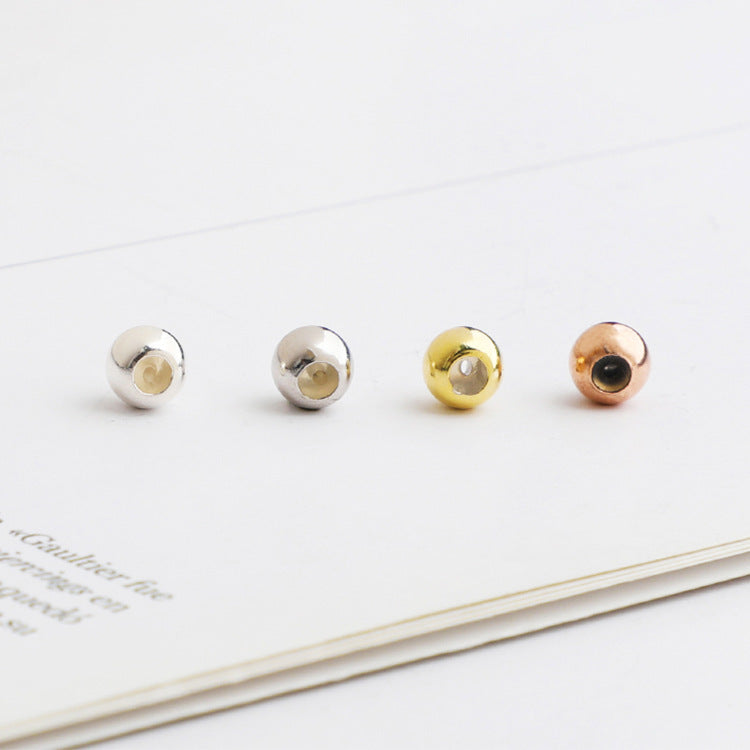 10pcs 3-6mm S925 Sterling Silver Silicone Positioning Beads