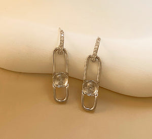 paper clip pearl earring settings