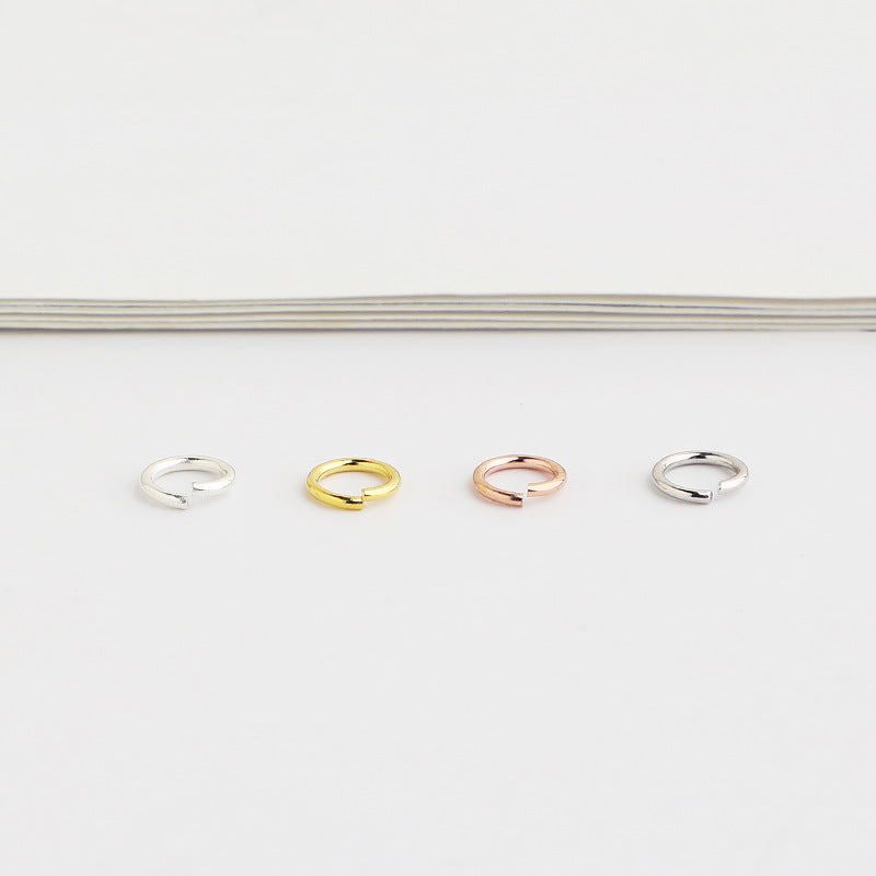10pcs 3-7mm S925 Sterling Silver Gold Plated Jump Rings