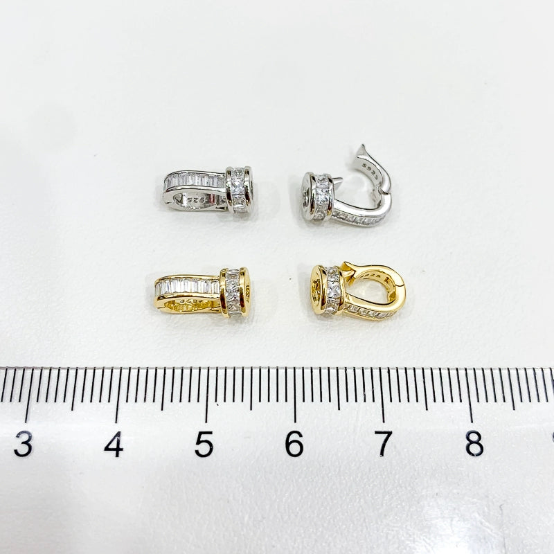 S925 Sterling Silver Dainty Pearl Necklace Clasp for Jewelry Making