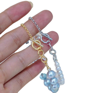 S925 Sterling Silver OT Half Chain Clasp for Baroque Pearl Necklace Making