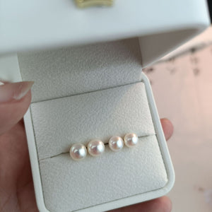 5A 18K Gold Earring Studs, Round White Freshwater Pearls 5–11mm, High Luster 5A Quality Natural Pearl Stud Earrings, Elegant Fine Jewelry