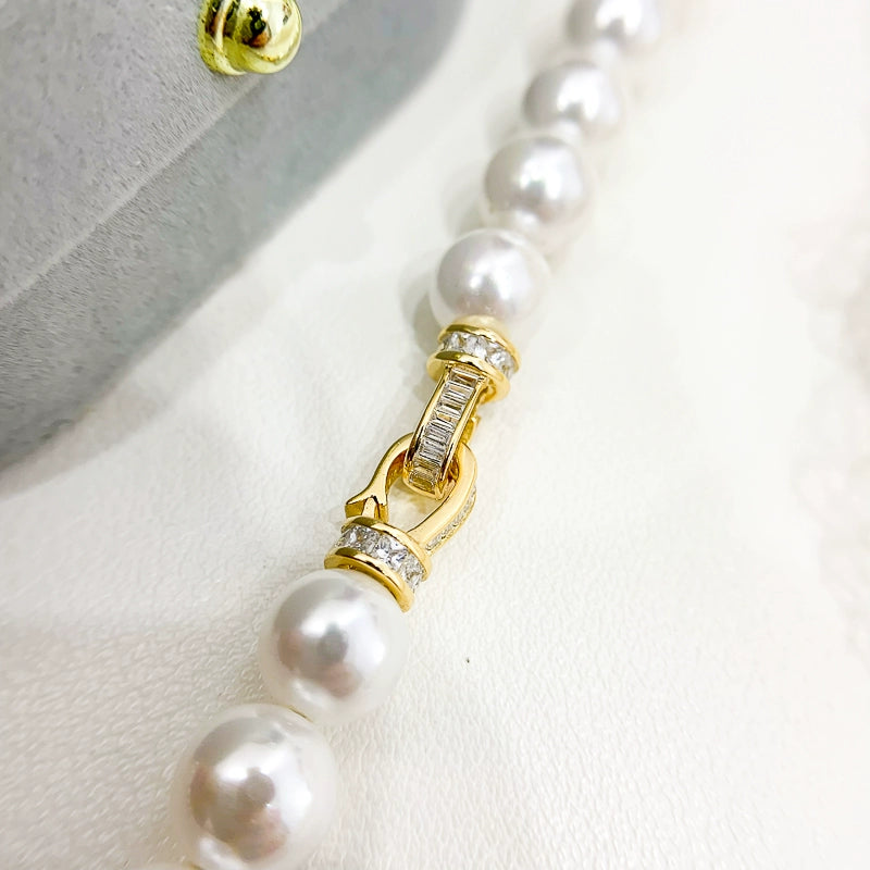 S925 Sterling Silver Dainty Pearl Necklace Clasp for Jewelry Making