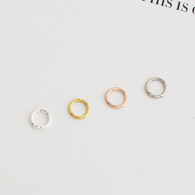 10pcs S925 Sterling Silver Closed Jump Rings 3-7mm