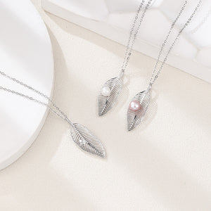 Leaf pearl necklace setting