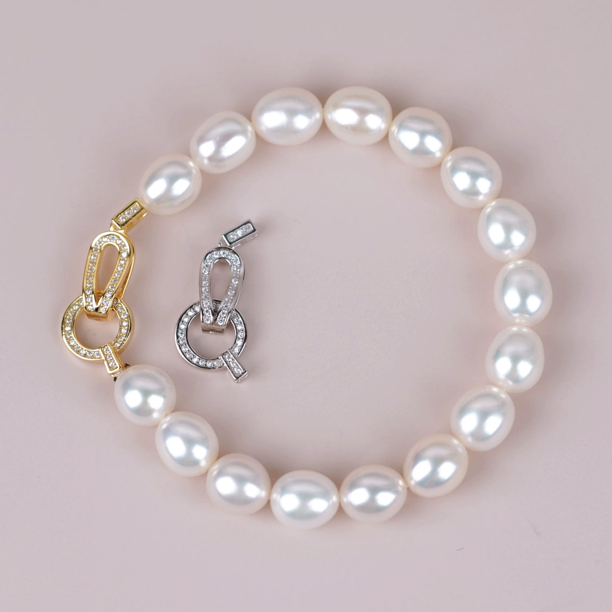 S925 Sterling Silver Rectangular and Circle Clasp for Jewelry Making