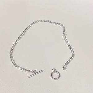 S925 sterling silver half-bead chain OT buckle