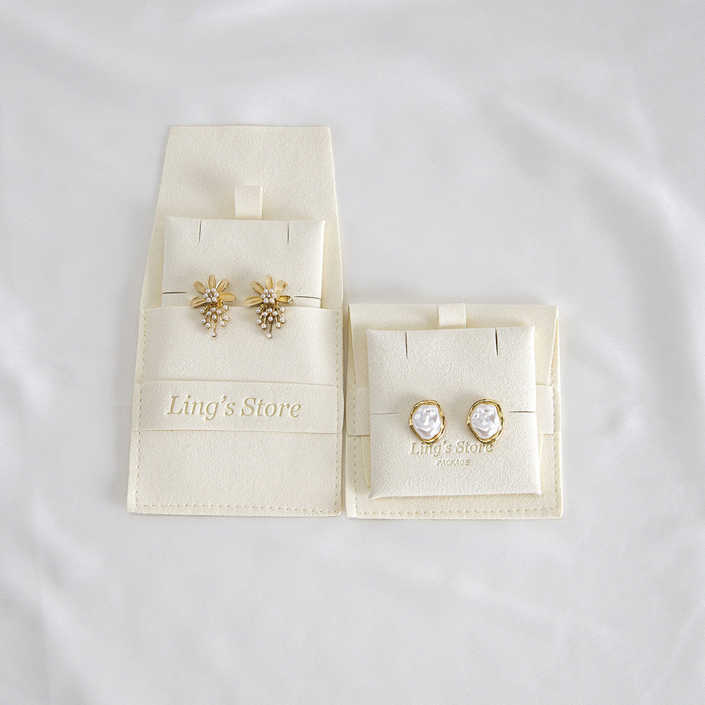 20pcs 12 color jewelry pouch set 8x8cm with 6x6cm holder, multi color suede jewelry packaging for earrings rings necklaces