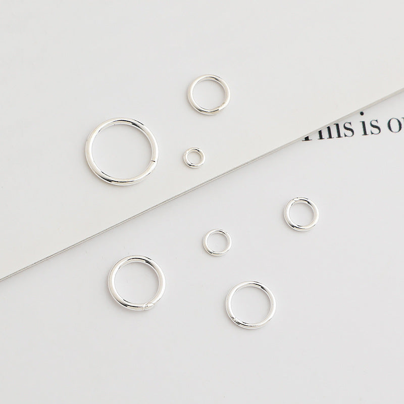 10pcs S925 Sterling Silver Closed Jump Rings 3-7mm