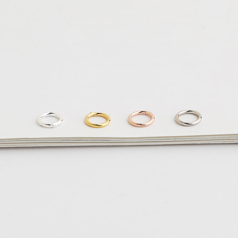 10pcs S925 Sterling Silver Closed Jump Rings 3-7mm