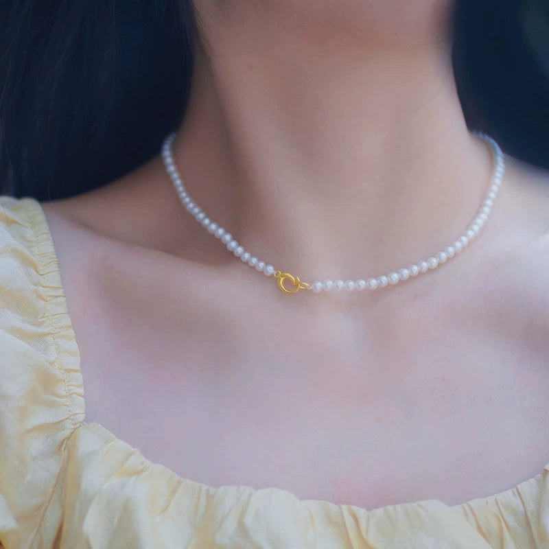 S925 Sterling Silver Circle Buckle Clasp for Jewelry Making