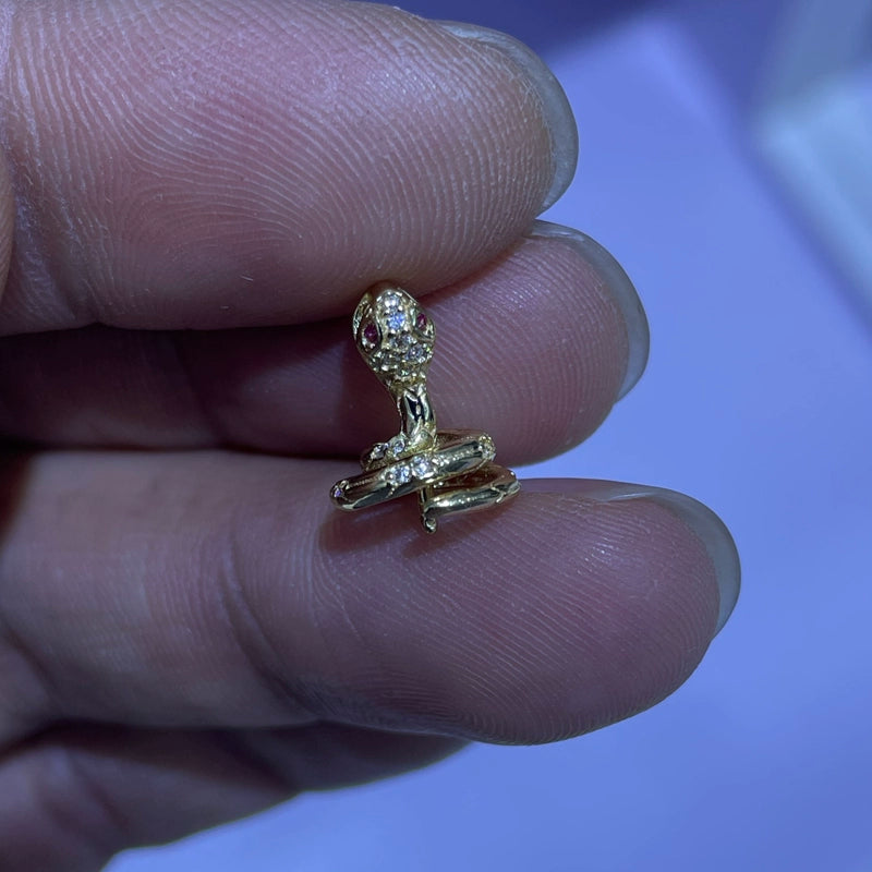 S925 Sterling Silver Snake Pendant Setting