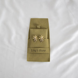 20pcs 12 color jewelry pouch set 8x8cm with 6x6cm holder, multi color suede jewelry packaging for earrings rings necklaces