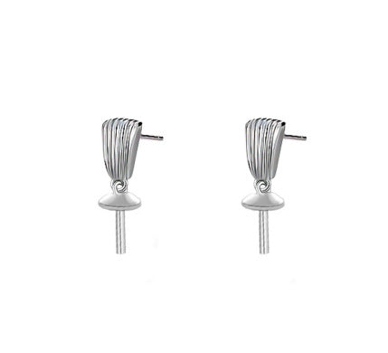 Women Fashion Simple earring pearl settings