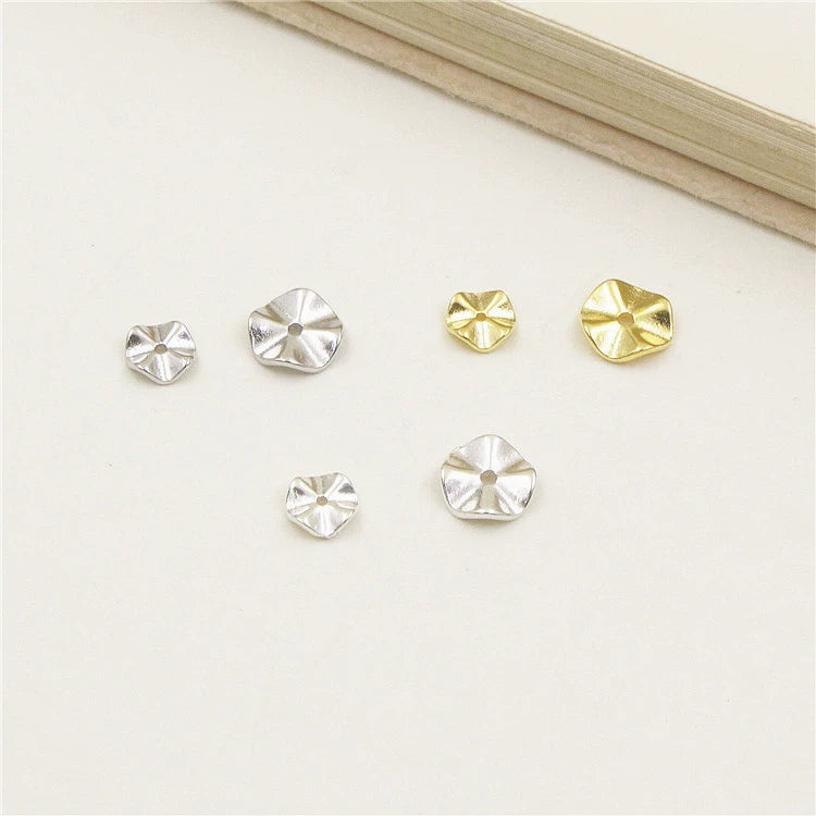 10pcs Wave Spacer Disc Beads for Jewelry Making