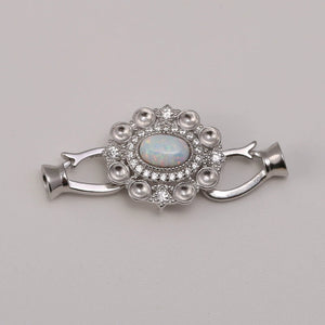 S925 retro style pearl necklace buckle