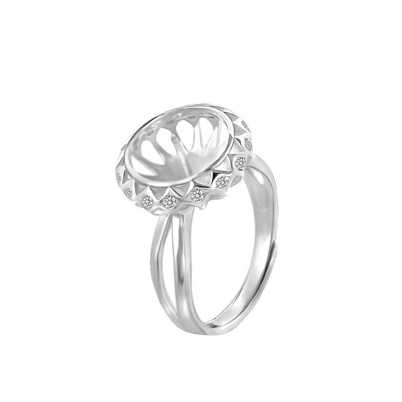 Vintage look simple pearl ring setting