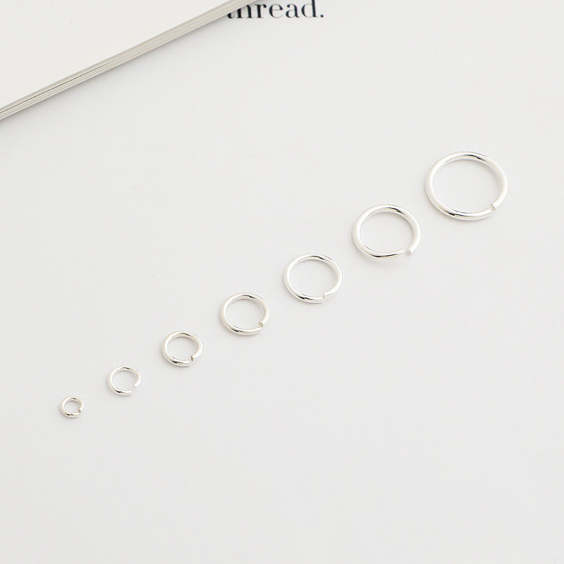 10pcs 3-7mm S925 Sterling Silver Gold Plated Jump Rings
