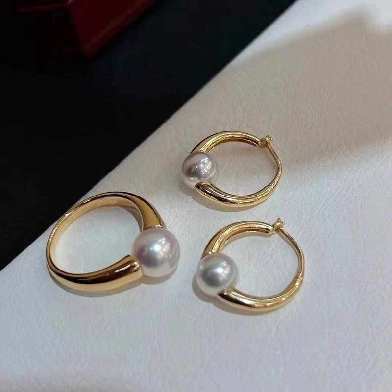 Sterling silver earrings and ring setting