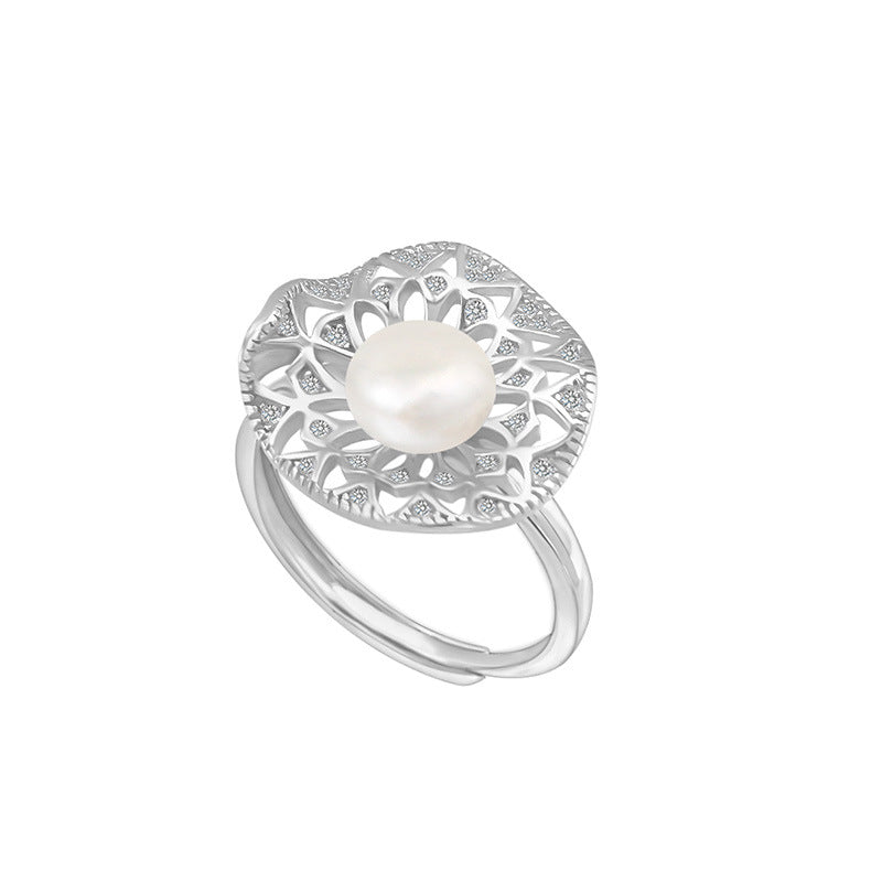 Vintage hollow pearl ring setting