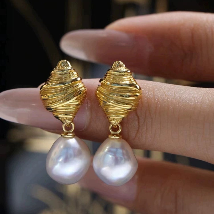 S925 Sterling Silver Textured Gold Earring Setting