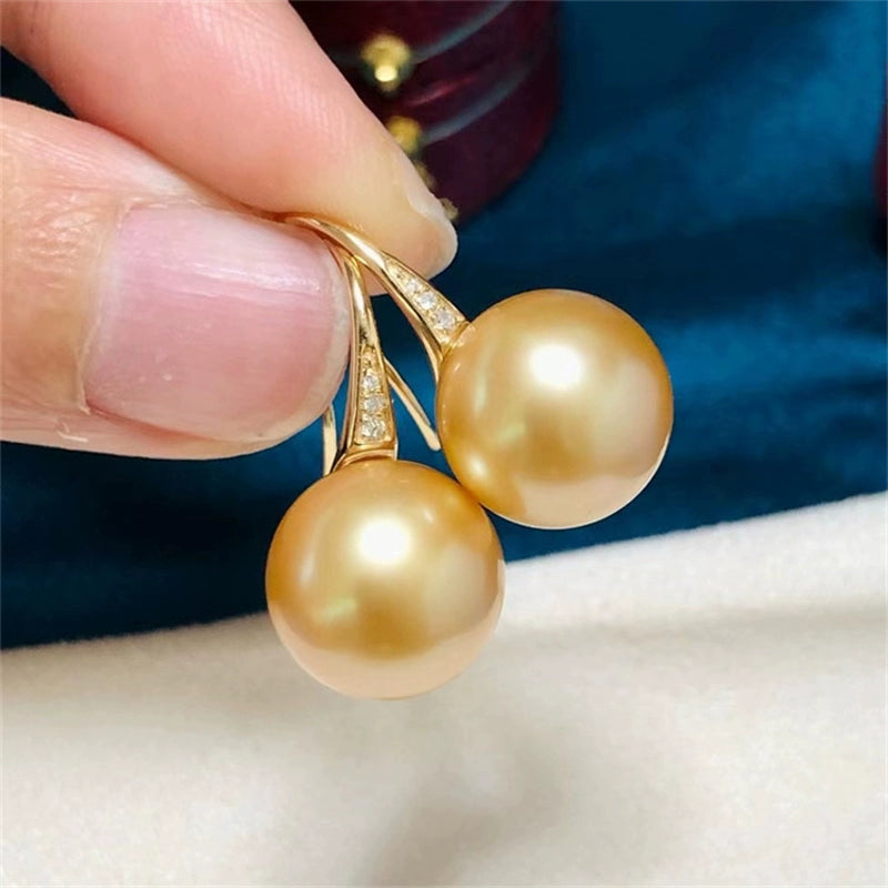 925 Sterling Silver Earring Setting, Pearl Excluded, Fits 8-12mm Half Drilled Pearls (0.9-1.0mm Hole), Drop Earring Mounting Supply
