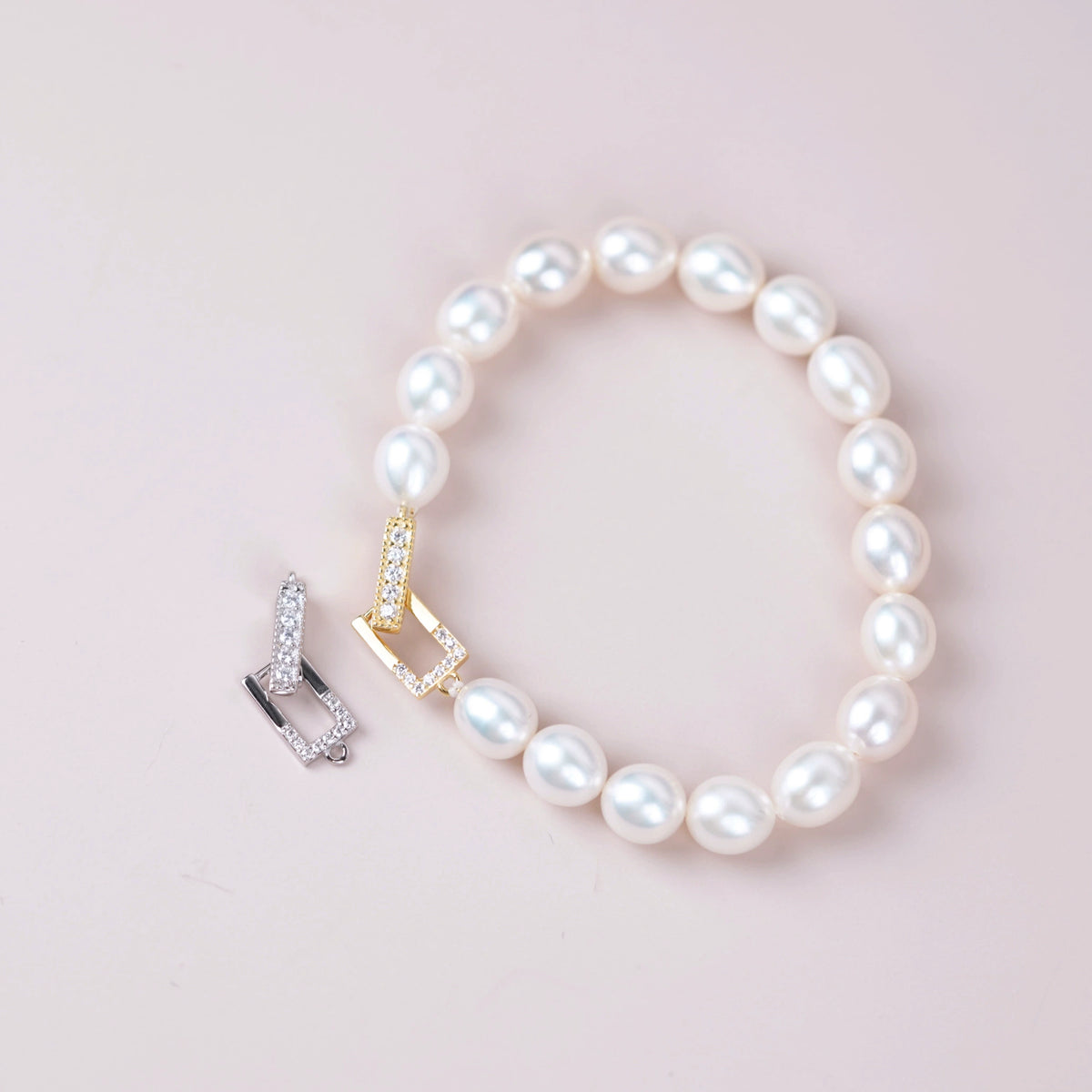 S925 Sterling Silver Rectangular Clasp for Necklace Bracelet