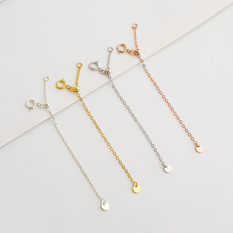 10pcs 8cm S925 Sterling Silver Cross Extension Chain