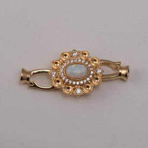 S925 retro style pearl necklace buckle