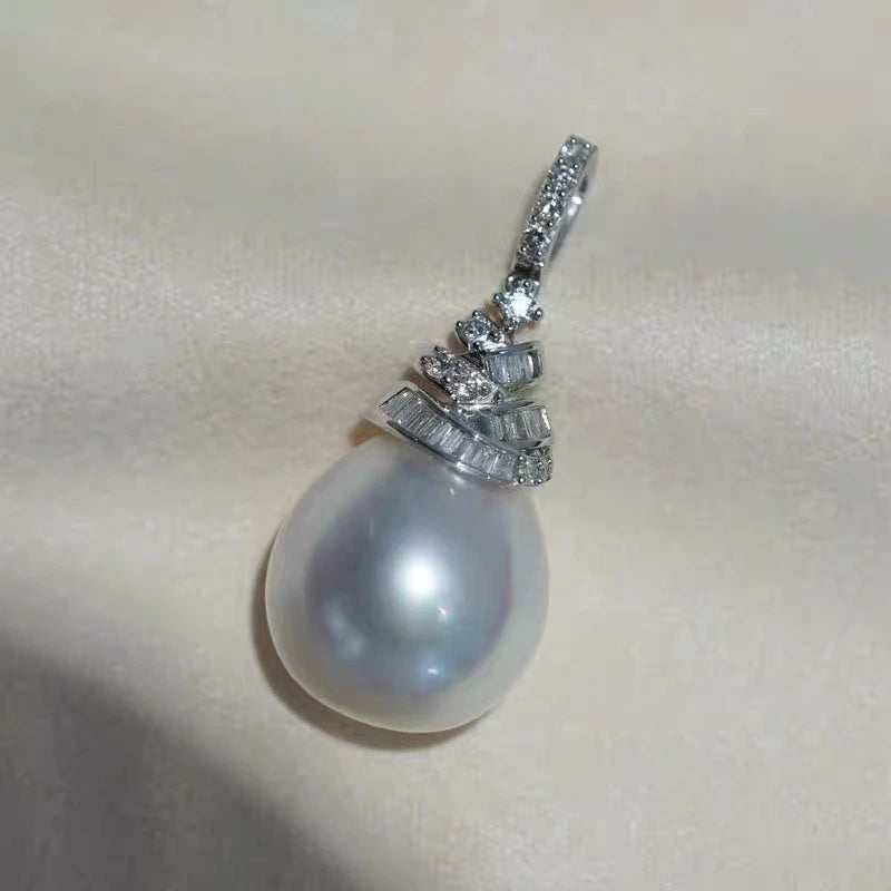 925 sterling silver necklace pendant setting for pearls has blemishes