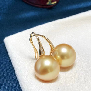 925 Sterling Silver Earring Setting, Pearl Excluded, Fits 8-12mm Half Drilled Pearls (0.9-1.0mm Hole), Drop Earring Mounting Supply