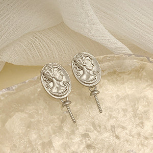 Pearl hollow earrings settings