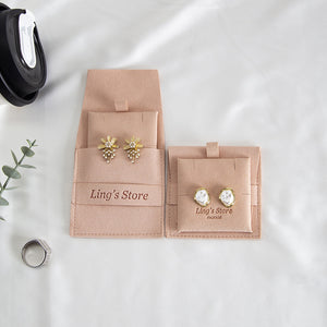 20pcs 12 color jewelry pouch set 8x8cm with 6x6cm holder, multi color suede jewelry packaging for earrings rings necklaces