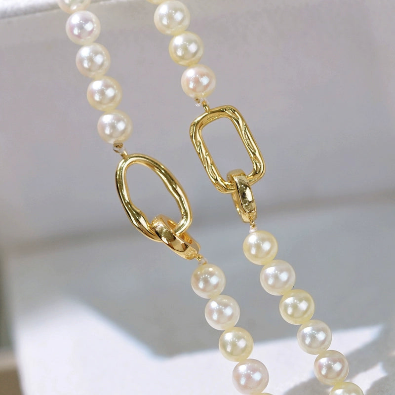 S925 Sterling Silver Oval and Rectangular Clasp for Pearl Necklace Bracelet