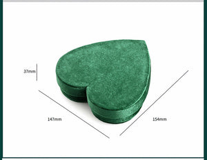 Heart-Shaped Velvet Jewelry Box, Multi-Compartment Organizer for Rings & Earrings, Valentine's Day Gift, Bridal Shower Favor