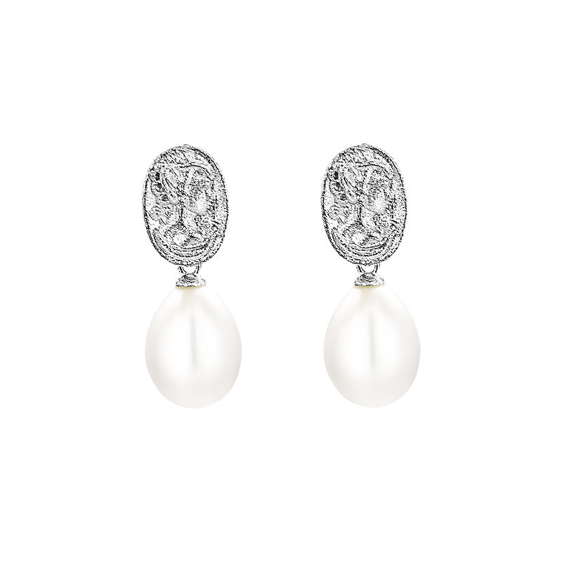 Pearl hollow earrings settings