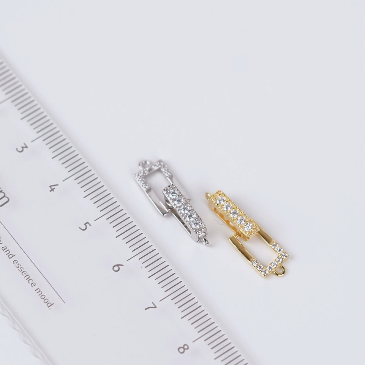 S925 Sterling Silver Rectangular Clasp for Necklace Bracelet