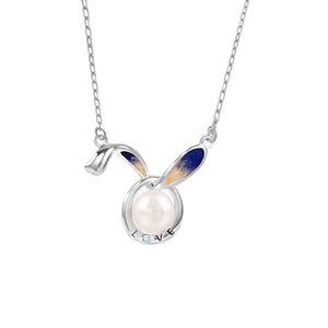 Cute rabbit pearl necklace setting