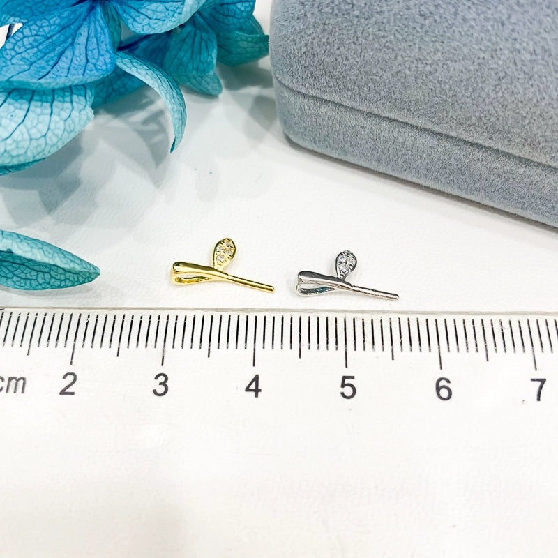 S925 Sterling Silver Gold Leaf Pendant Setting