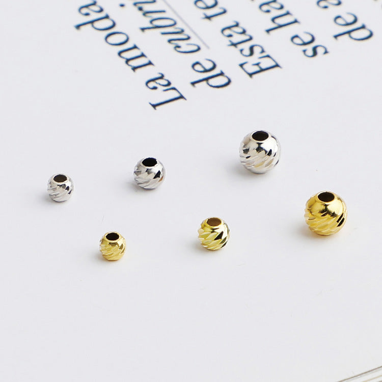 10pcs 2.5-4mm S925 Gold-Plated Flower Spacer Beads for DIY Jewelry Making