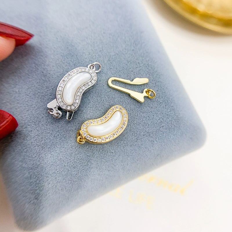 S925 Sterling Silver Shell Pea Clasp
