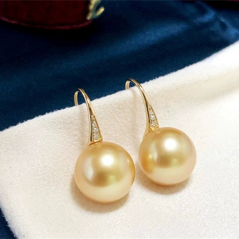 925 Sterling Silver Earring Setting, Pearl Excluded, Fits 8-12mm Half Drilled Pearls (0.9-1.0mm Hole), Drop Earring Mounting Supply