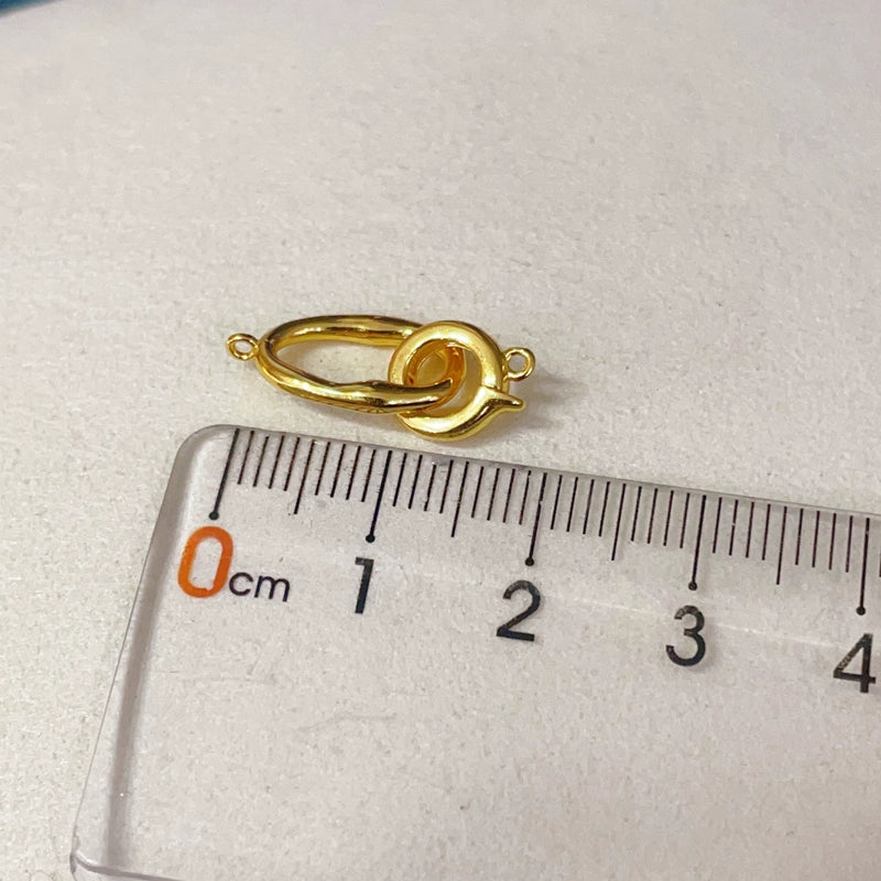 S925 Sterling Silver Big and Small Circle Geometric Clasp