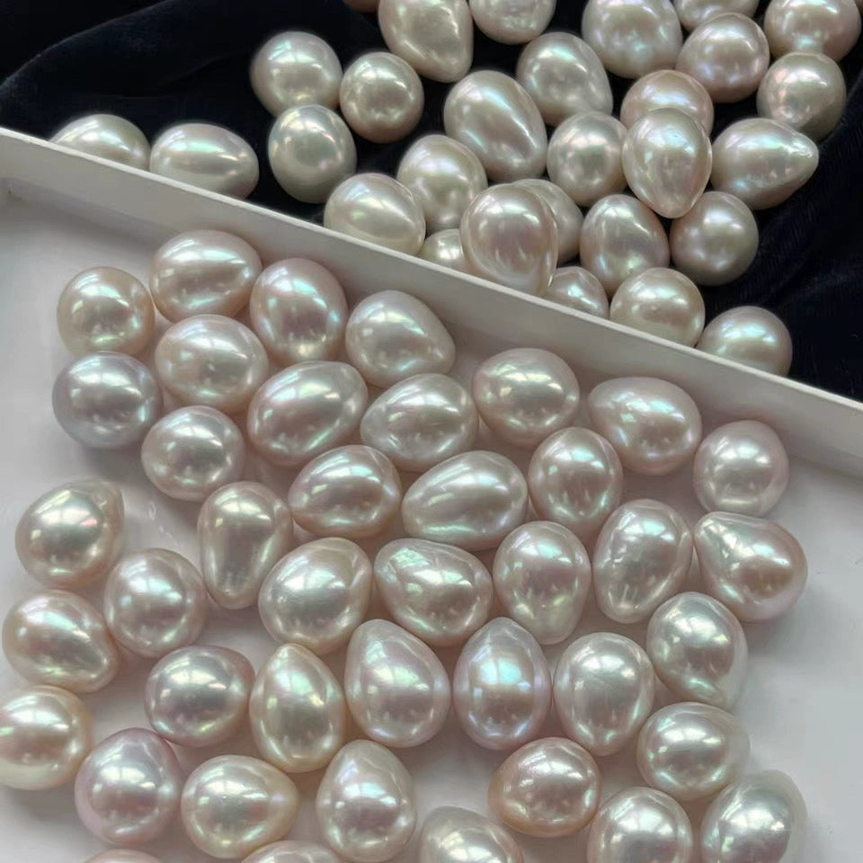 5A 9x14mm Water Drop Pearl, Natural White Teardrop Freshwater Pearl Bead, Strong Luster DIY Jewelry Making, Select Hole Size, Wholesale