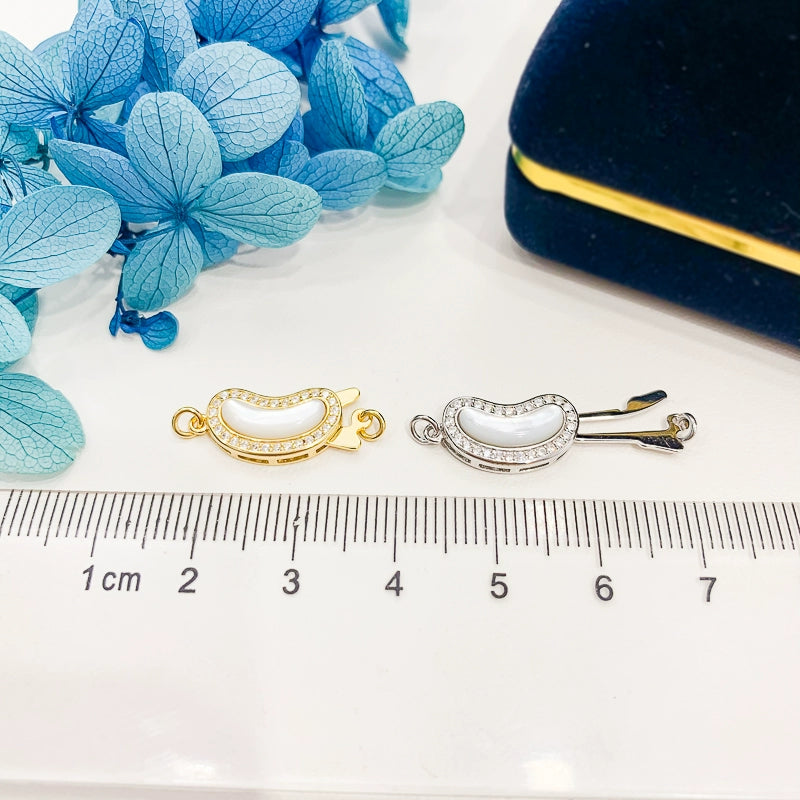S925 Sterling Silver Shell Pea Clasp